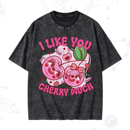 Purplehecate I Like You Cherry Much Washed T-Shirt