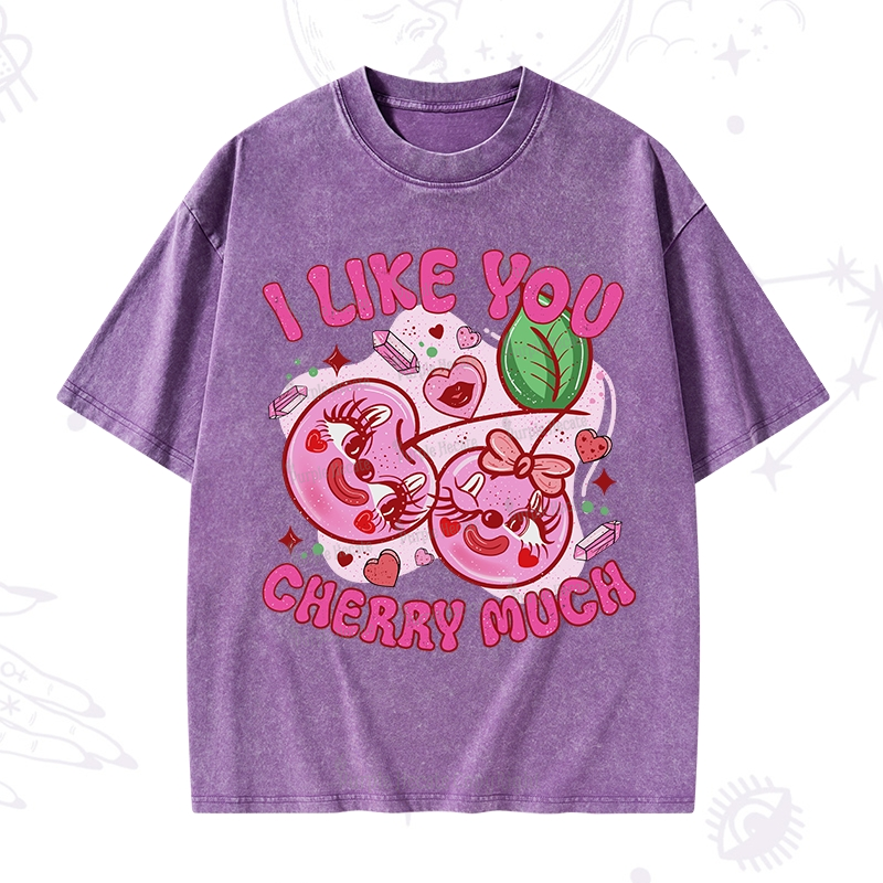Purplehecate I Like You Cherry Much Washed T-Shirt
