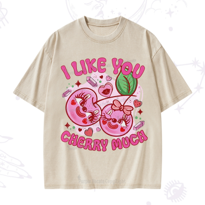 Purplehecate I Like You Cherry Much Washed T-Shirt