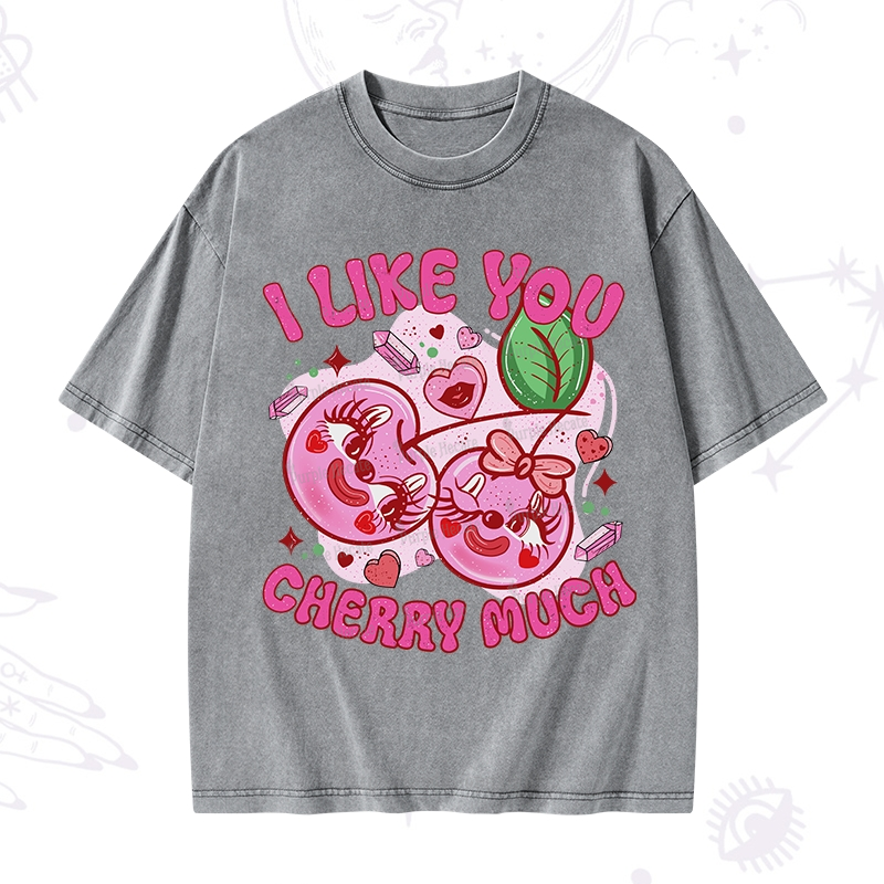 Purplehecate I Like You Cherry Much Washed T-Shirt