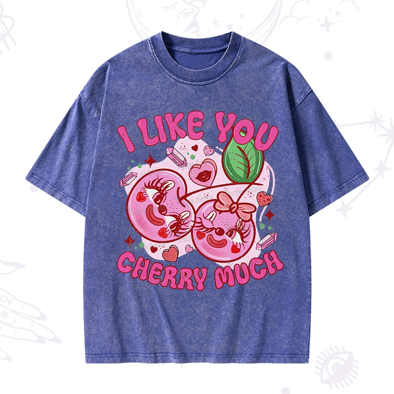 Purplehecate I Like You Cherry Much Washed T-Shirt