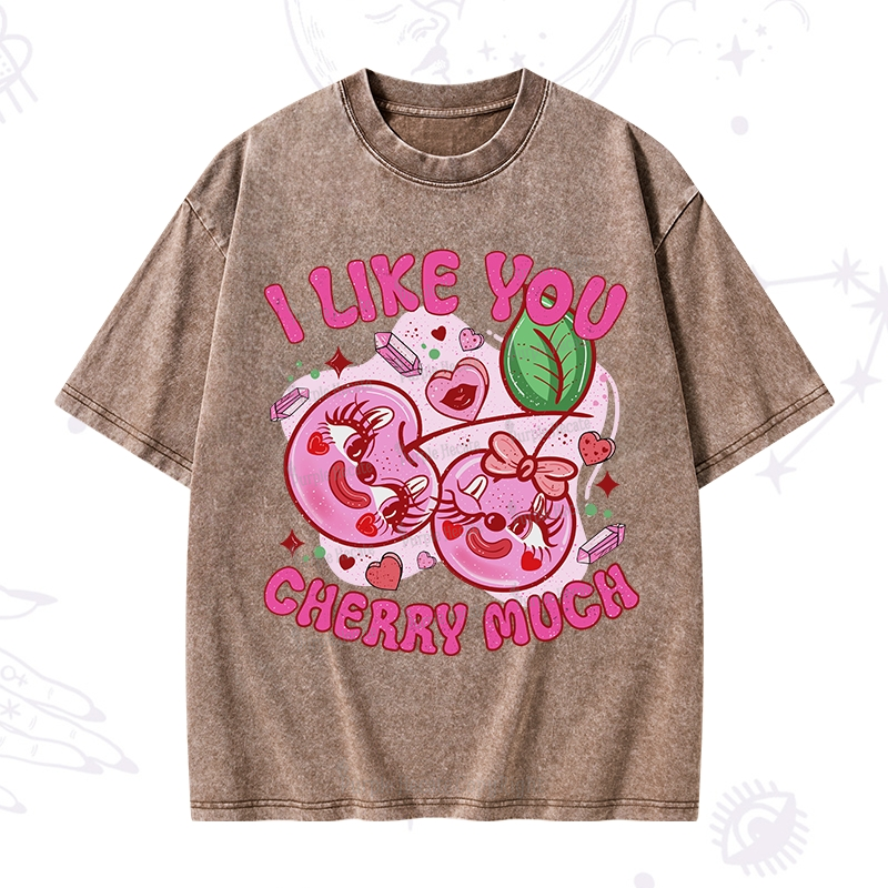Purplehecate I Like You Cherry Much Washed T-Shirt