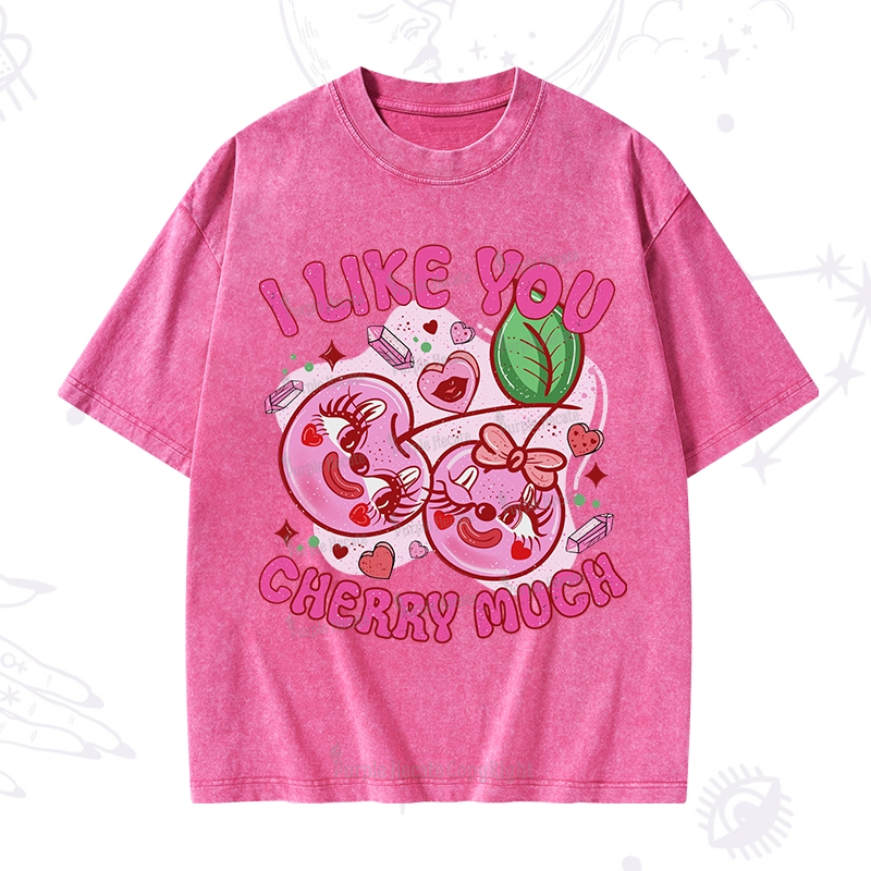 Purplehecate I Like You Cherry Much Washed T-Shirt