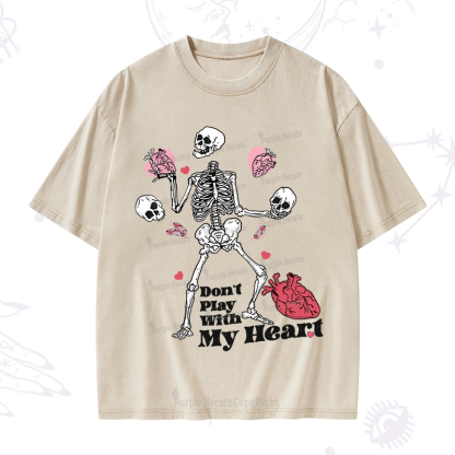 Purplehecate Don't Play With My Heart Washed T-Shirt