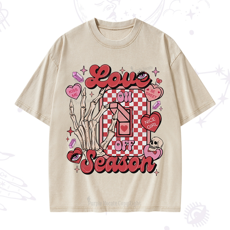 Purplehecate Love On Or Off Washed T-Shirt