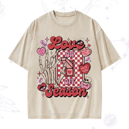 Purplehecate Love On Or Off Washed T-Shirt