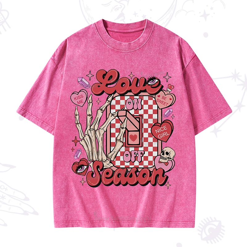 Purplehecate Love On Or Off Washed T-Shirt