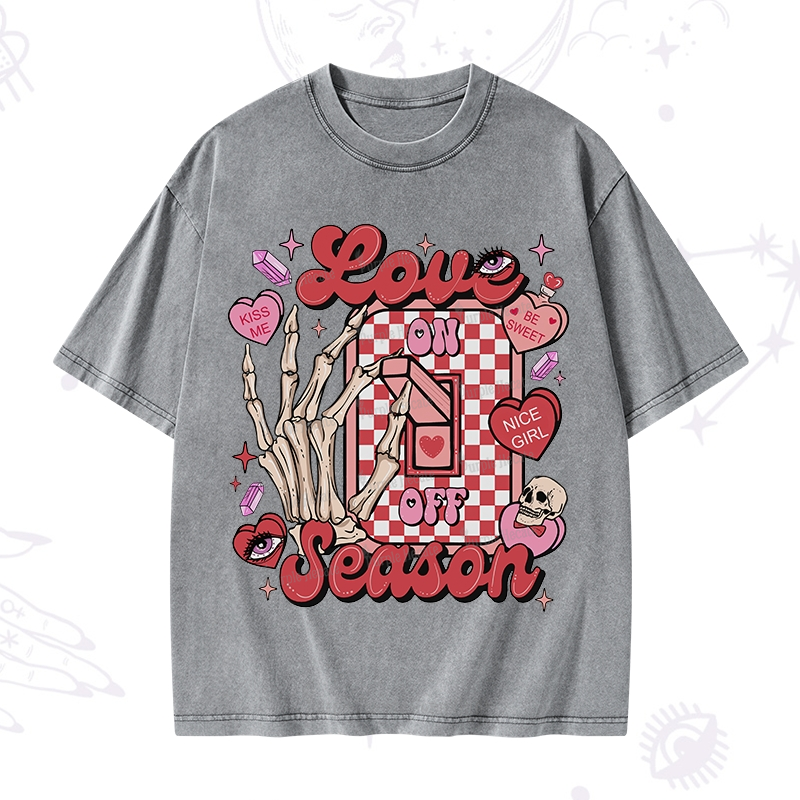 Purplehecate Love On Or Off Washed T-Shirt