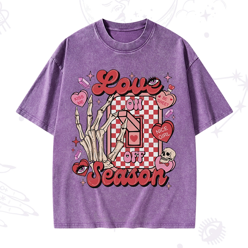 Purplehecate Love On Or Off Washed T-Shirt