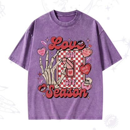 Purplehecate Love On Or Off Washed T-Shirt