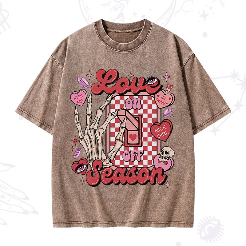 Purplehecate Love On Or Off Washed T-Shirt