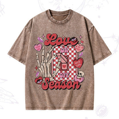 Purplehecate Love On Or Off Washed T-Shirt