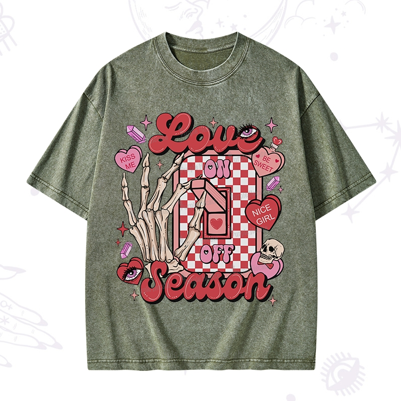 Purplehecate Love On Or Off Washed T-Shirt