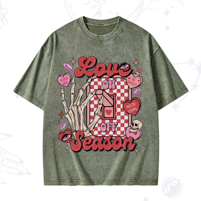 Purplehecate Love On Or Off Washed T-Shirt