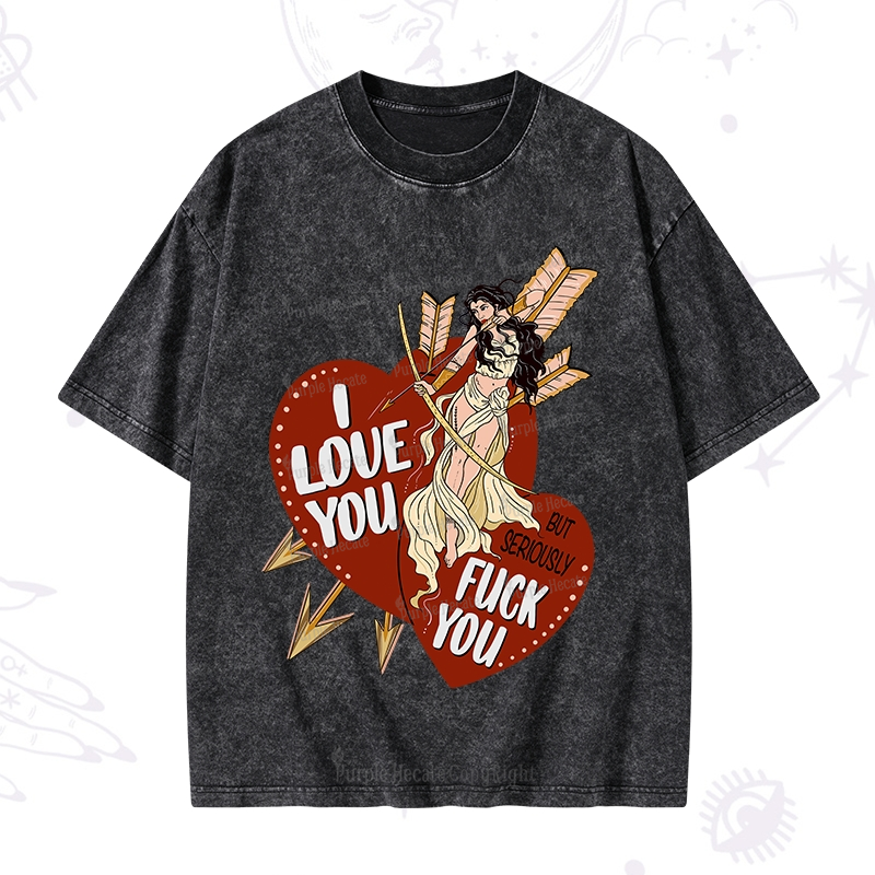 Magic Purplehecate Love But Not Really Washed T-Shirt