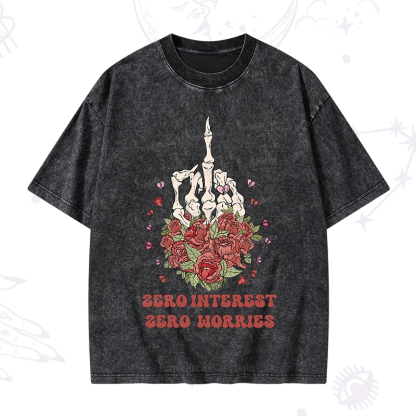 Purplehecate Zero Interest Zero Worries Washed T-Shirt