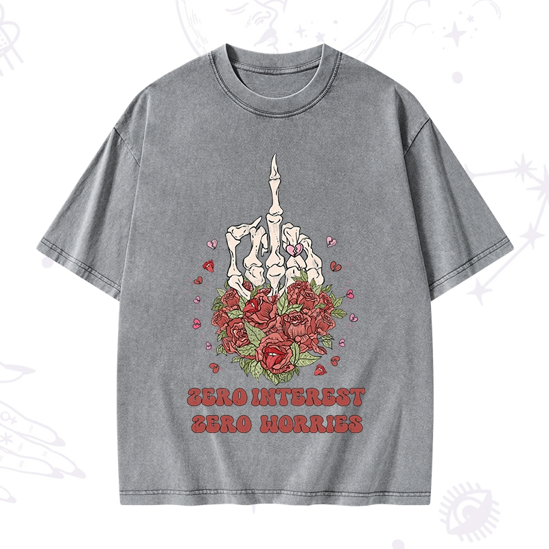 Purplehecate Zero Interest Zero Worries Washed T-Shirt