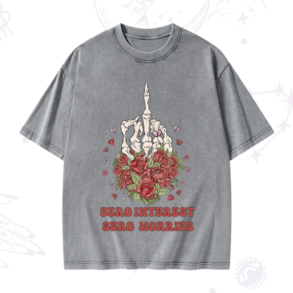 Purplehecate Zero Interest Zero Worries Washed T-Shirt