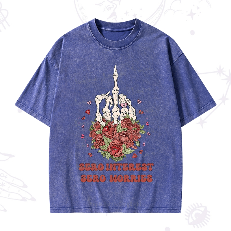 Purplehecate Zero Interest Zero Worries Washed T-Shirt