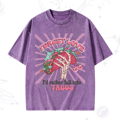 Purplehecate Love's Overrated Tacos Forever Washed T-Shirt