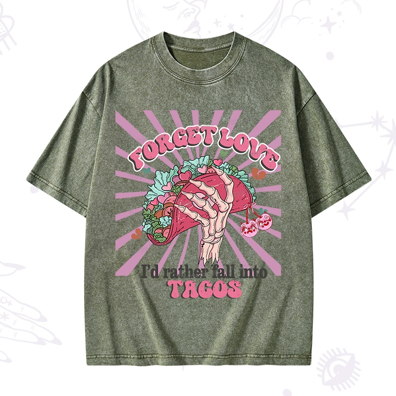 Purplehecate Love's Overrated Tacos Forever Washed T-Shirt