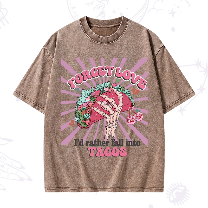 Purplehecate Love's Overrated Tacos Forever Washed T-Shirt