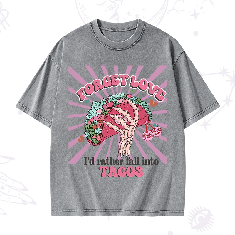 Purplehecate Love's Overrated Tacos Forever Washed T-Shirt
