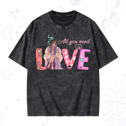 Purplehecate All You Need Is Valentine Washed T-Shirt