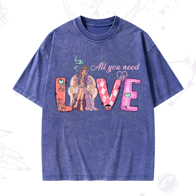 Purplehecate All You Need Is Valentine Washed T-Shirt