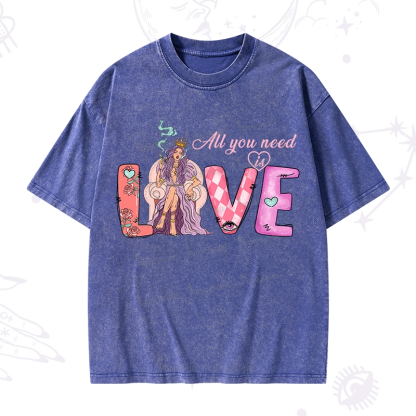 Purplehecate All You Need Is Valentine Washed T-Shirt
