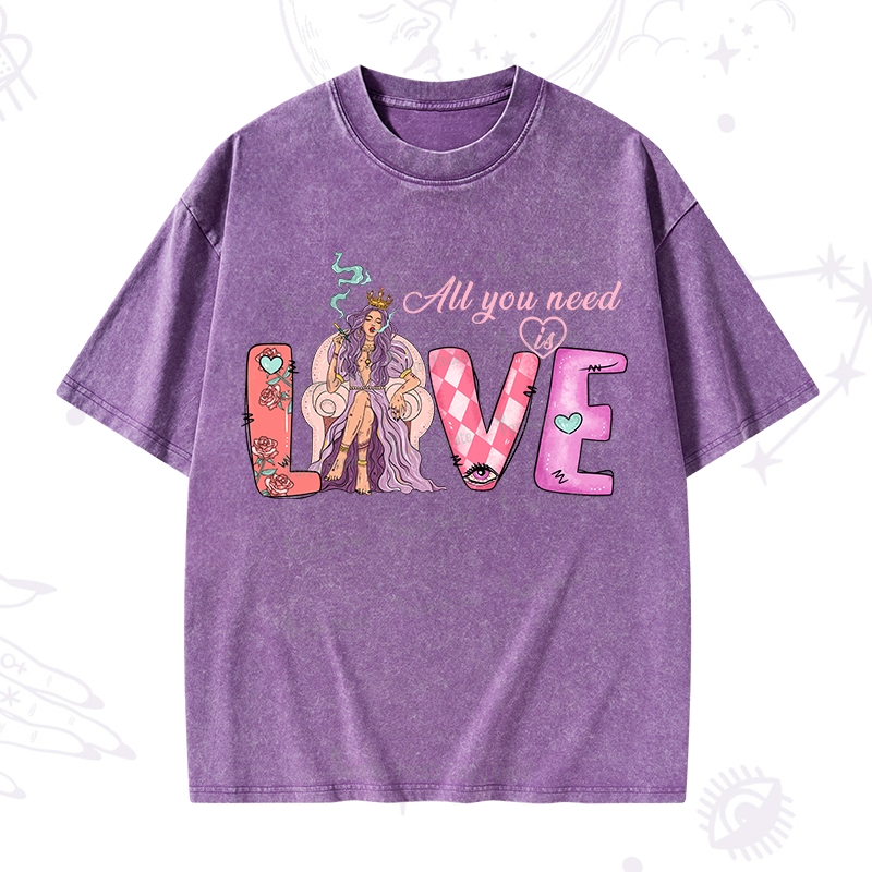 Purplehecate All You Need Is Valentine Washed T-Shirt
