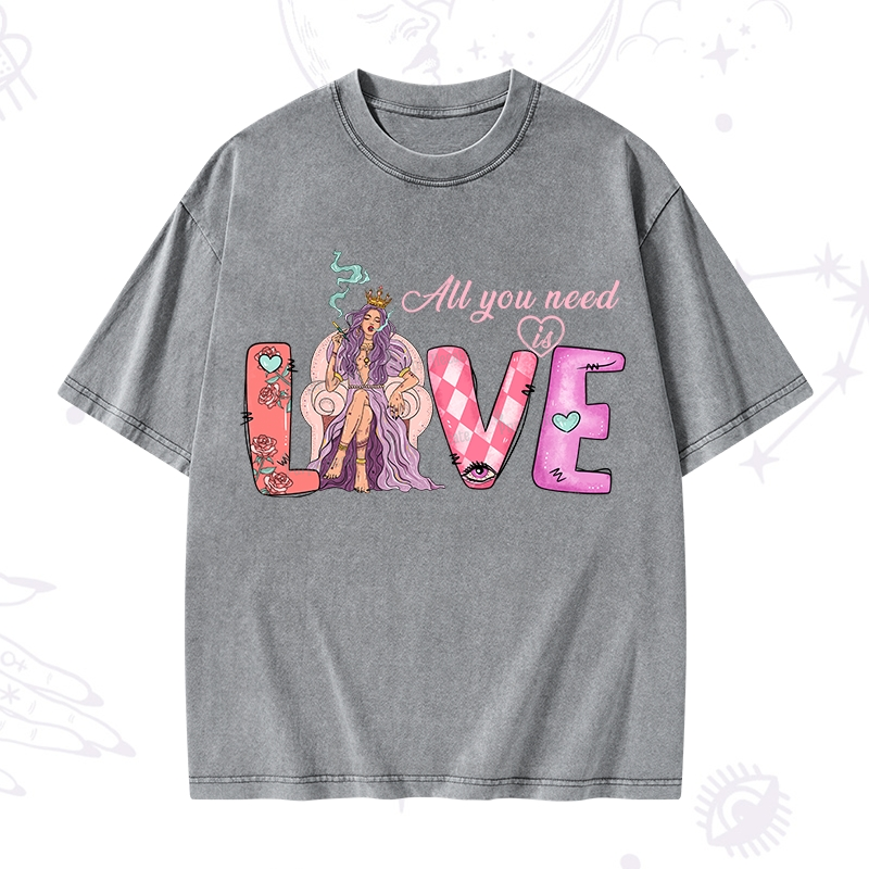 Purplehecate All You Need Is Valentine Washed T-Shirt