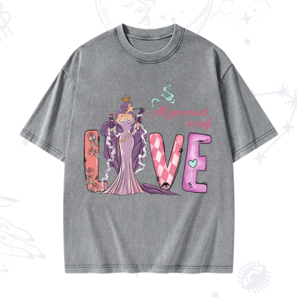Purplehecate All You Need Is Self Valentine Washed T-Shirt