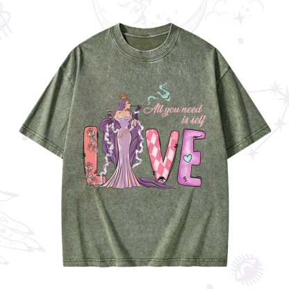 Purplehecate All You Need Is Self Valentine Washed T-Shirt