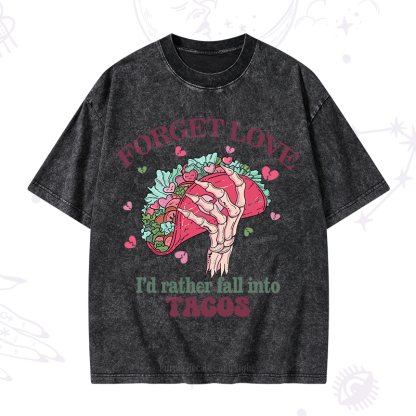 Purplehecate Taco Over Love Valentine Washed T-Shirt