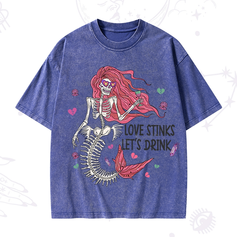 Purplehecate Love Stinks Let's Drink Washed T-Shirt