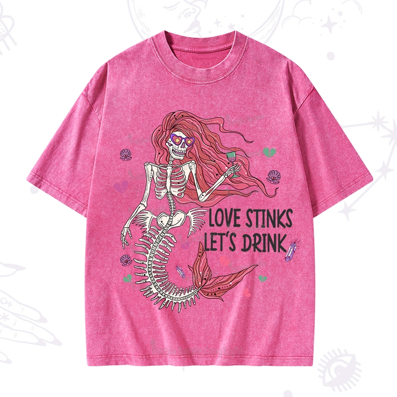 Purplehecate Love Stinks Let's Drink Washed T-Shirt