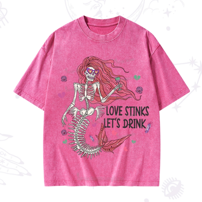 Purplehecate Love Stinks Let's Drink Washed T-Shirt