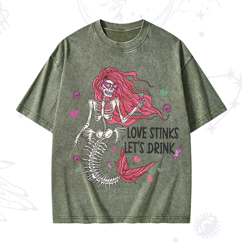 Purplehecate Love Stinks Let's Drink Washed T-Shirt