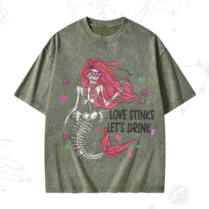 Purplehecate Love Stinks Let's Drink Washed T-Shirt