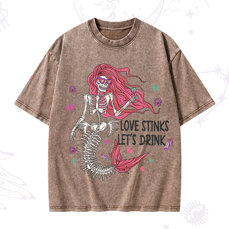 Purplehecate Love Stinks Let's Drink Washed T-Shirt