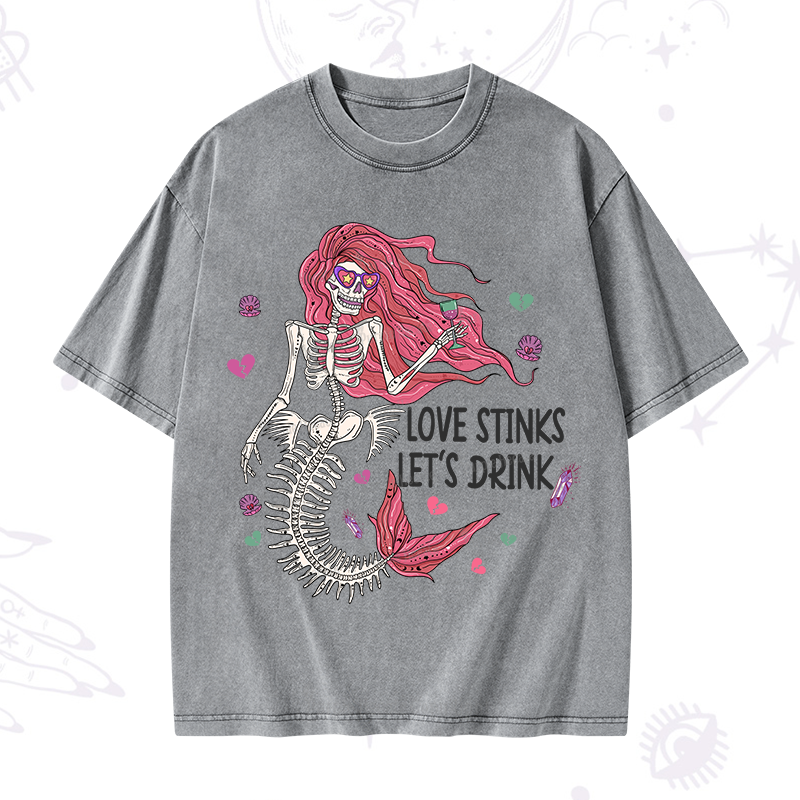 Purplehecate Love Stinks Let's Drink Washed T-Shirt