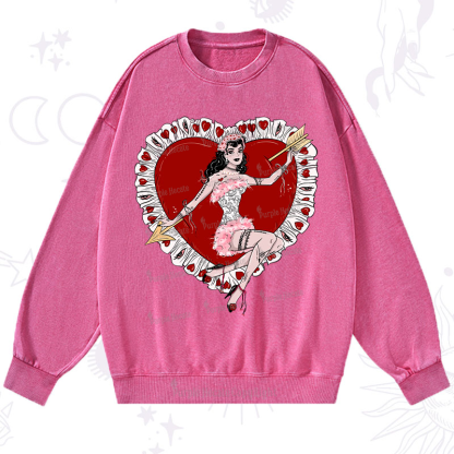 Purplehecate Cupid's Charm Valentine Washed Sweatshirt