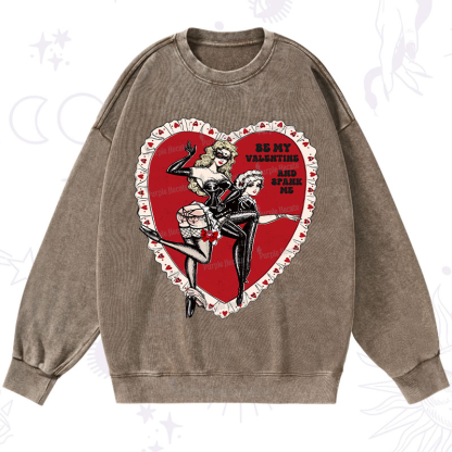 Purplehecate Be My Valentine And Spank Me Washed Sweatshirt