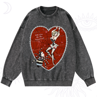 Purplehecate Will You Be My Valentine Washed Sweatshirt