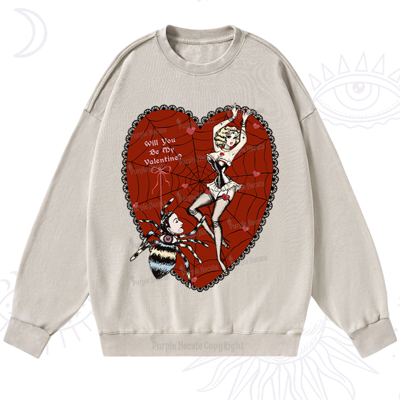 Purplehecate Will You Be My Valentine Washed Sweatshirt