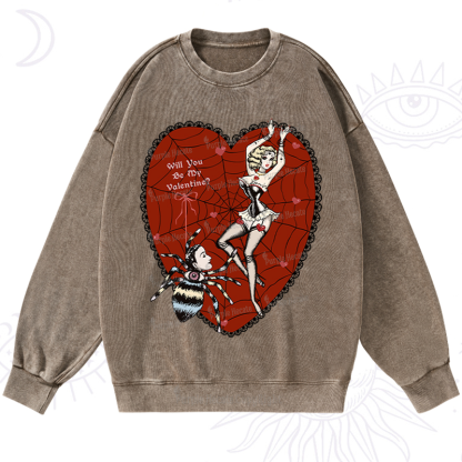 Purplehecate Will You Be My Valentine Washed Sweatshirt