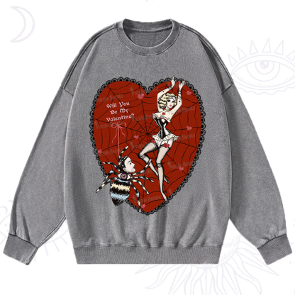 Purplehecate Will You Be My Valentine Washed Sweatshirt