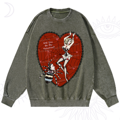 Purplehecate Will You Be My Valentine Washed Sweatshirt