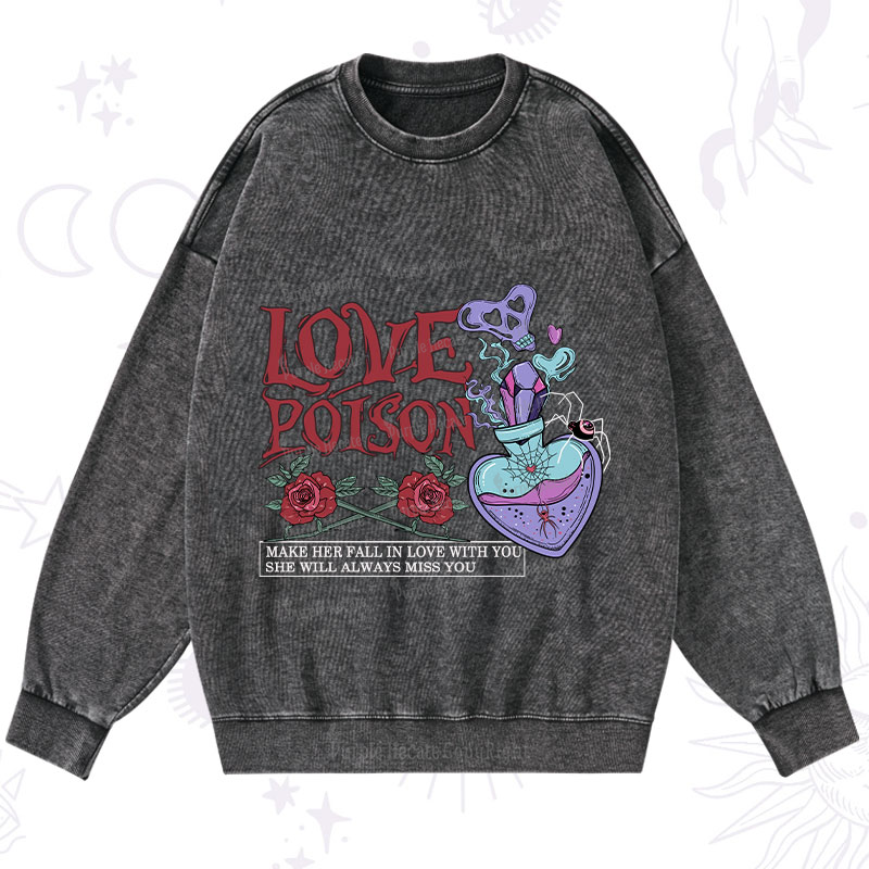 Purplehecate Love Poison Washed Sweatshirt